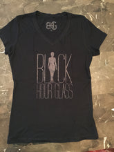 Classic Black Hour Glass Apparel Tshirt GLITTER LOGO
