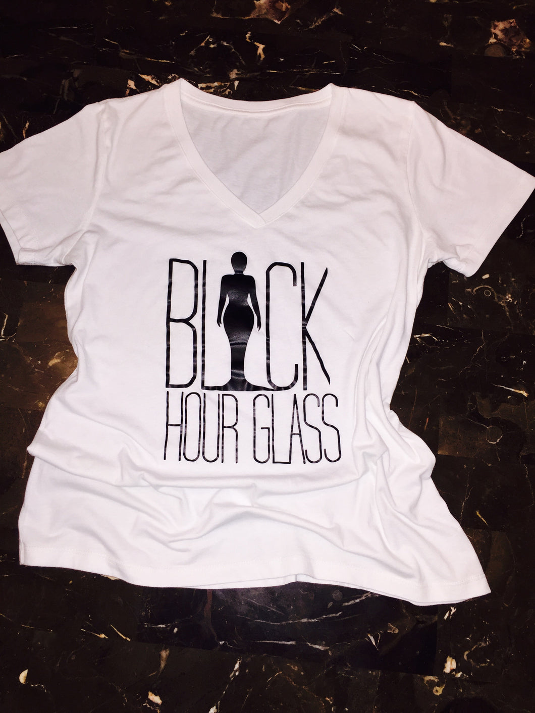 Classic Black Hour Glass Apparel Tshirt